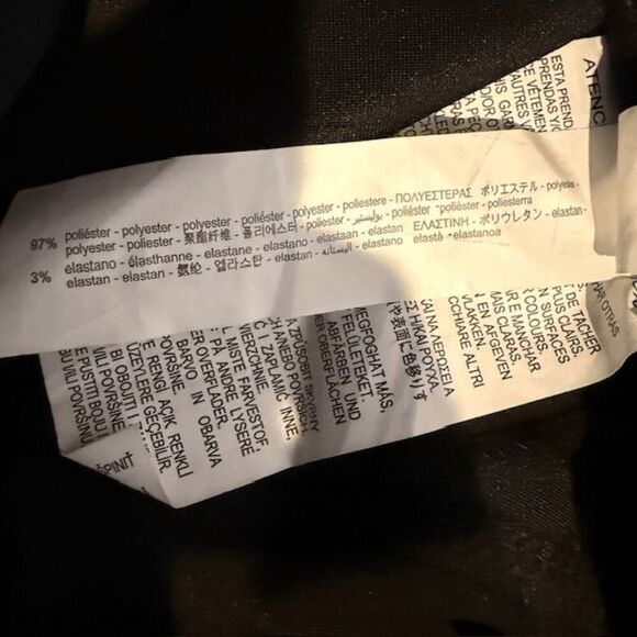 ZARA Faux Leather Elastic High Waist Tapered Pants Joggers Black Size Small - Picture 6 of 10